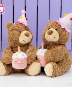 Gấu Bông Lazy Ôm Bánh Sinh Nhật